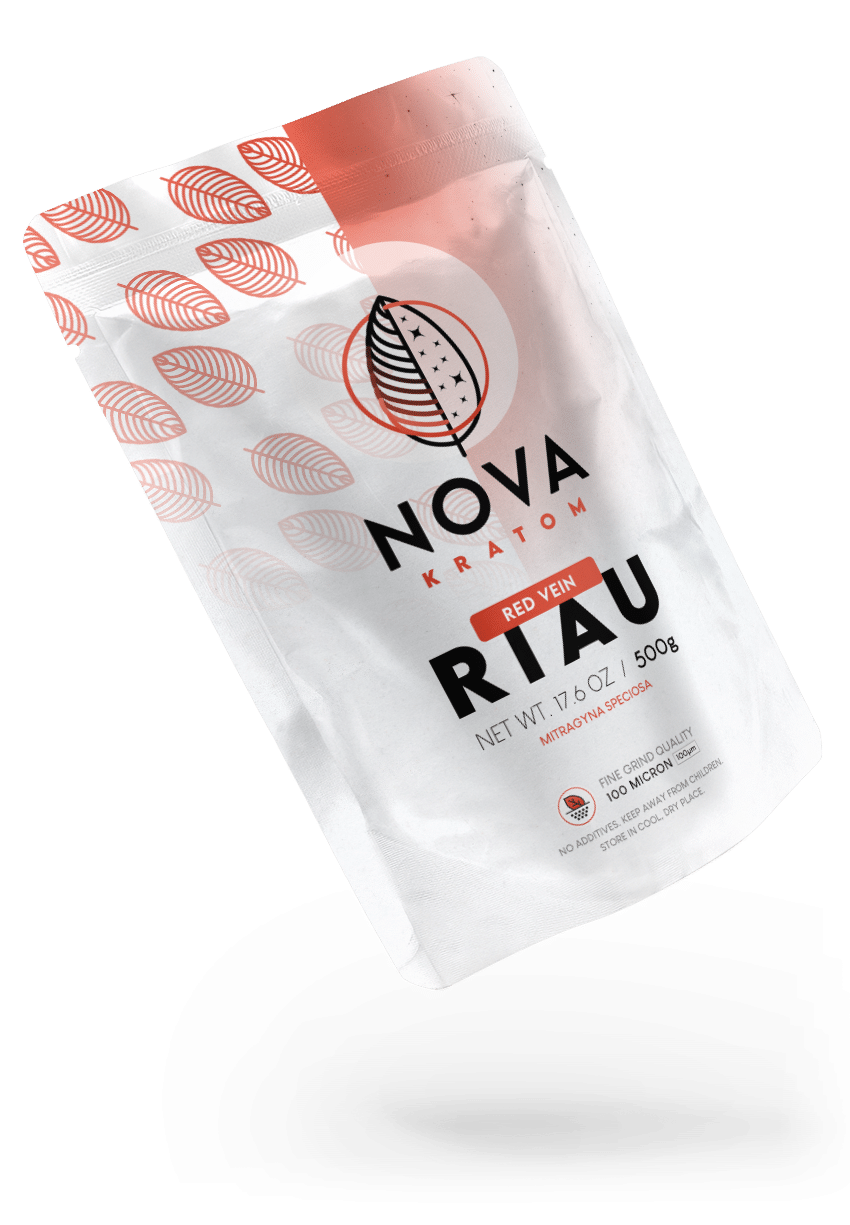 Red Riau Kratom Front Label